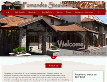 Tablet Screenshot of fernandessteakhouse.com